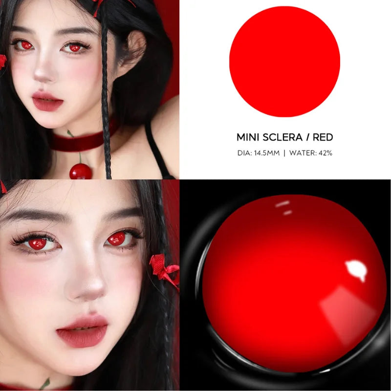 1 Pair Red Vampire Halloween Cosplay Contact Lenses for Eyes Beauty Fashion Red lense Blue Lenses Green Eye Contact