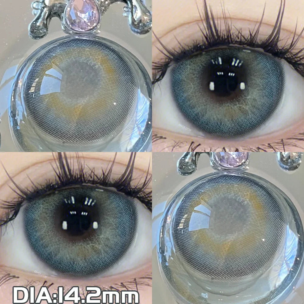 2pcs/pair Popular Colored Contact Lenses for Eyes Natural Color Pupils Eye Color Lenses Fashion Makeup Pink Blue Lenses