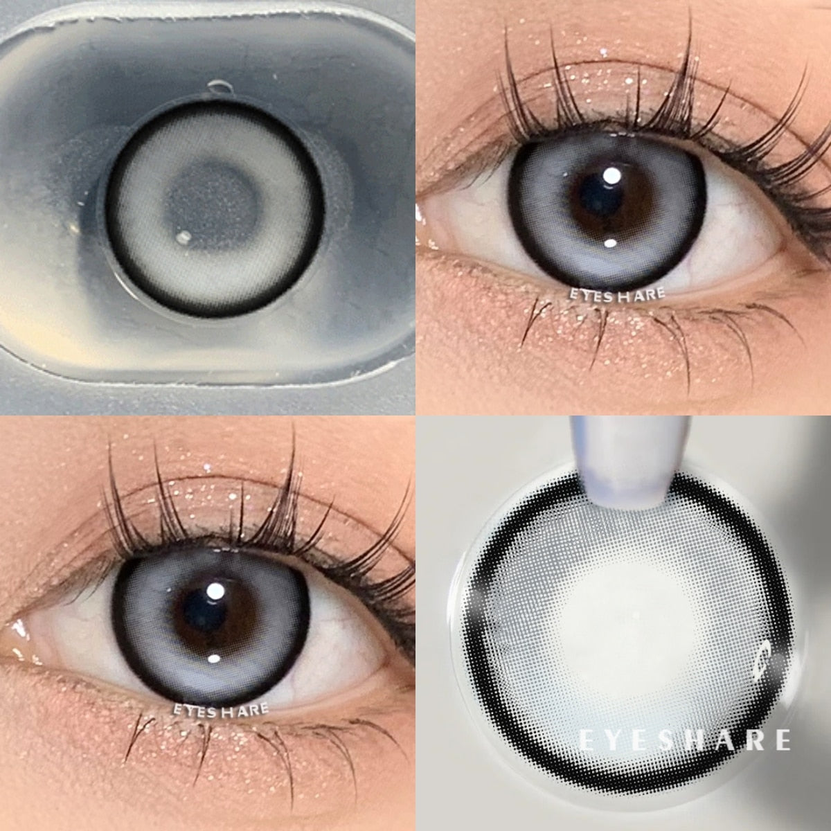 Natural Color Lens Eyes 2pcs Color Contact Lenses For Eyes Blue Gray Color Lens Yearly Beauty Cosmetic Contact Lens Eye