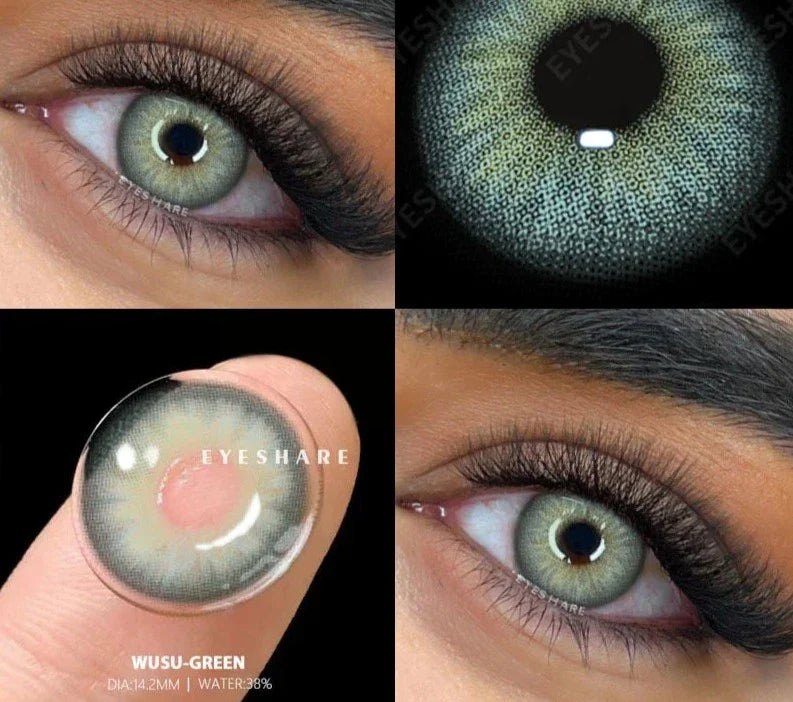 1pair New Colored Contact Lenses for Eyes Green Eye Lenses Blue Lenses Gray Pupis Lens Brown Contacts Yearly Eye Lens
