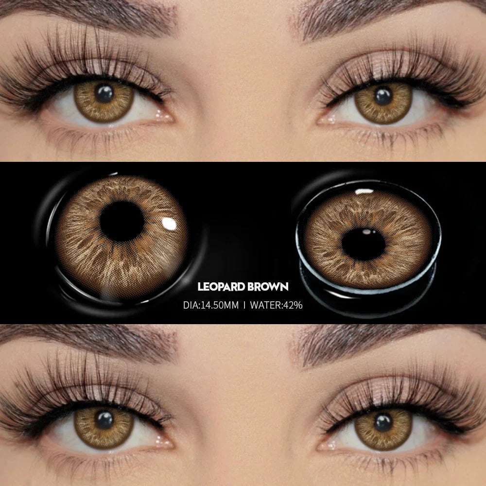 1 Pair Colored Contact Lenses for Eyes Brown Eye Lens Gray Contact Blue Lenses Natural Eye Contact Fashion Lenses