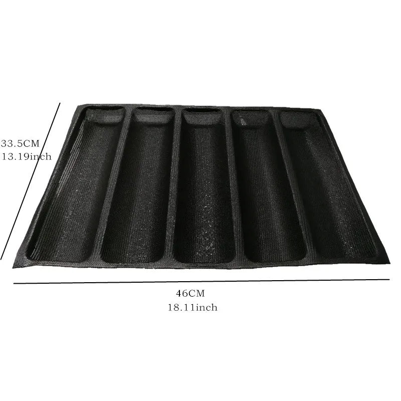 Silicone Bread Forms Hot Dog Bread Molds Non Stick  Perforated Italian Loaf Mold for Home Baking Long French Baker's Tray