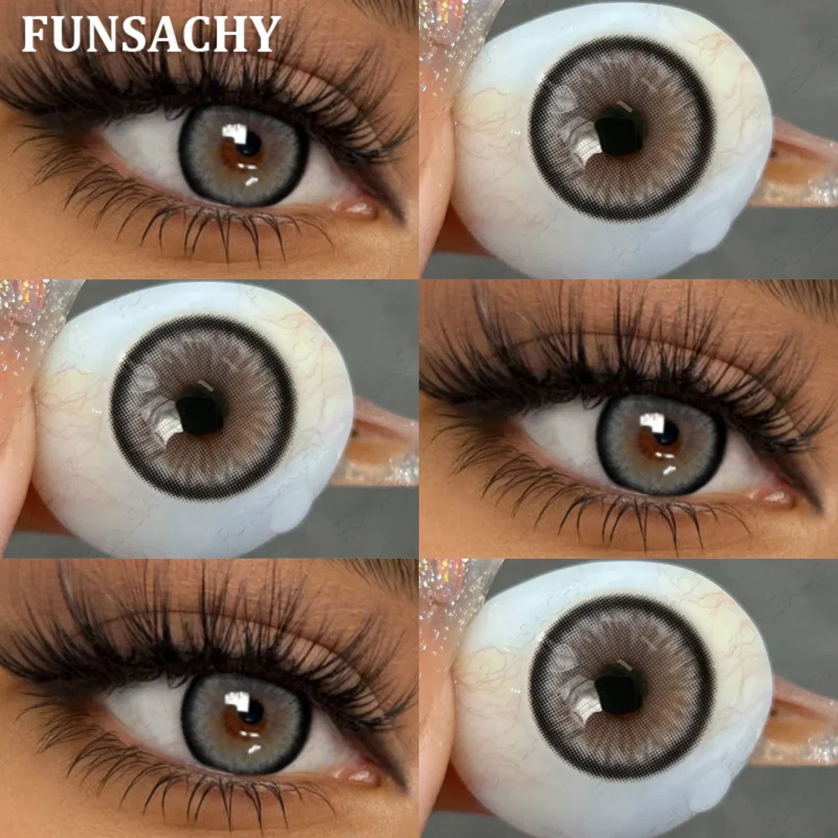 1 Pair Natural Color Contact Lenses for Eyes Brown Lenses Colorcon Korean Lens Yearly Beautiful Grey Eyes Big Black Len