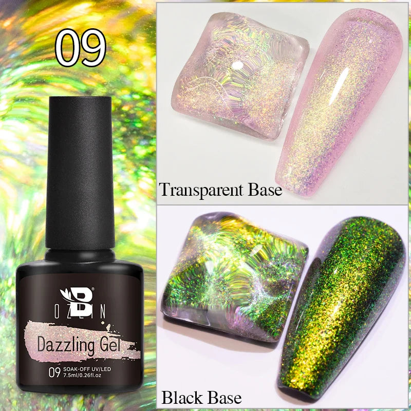 7.5ml Golden Gradient Cat Eye Nail Polish Gel Phototherapeutic Gel Soak Off Nail Magnetic Gel Polish Nail Art DlY
