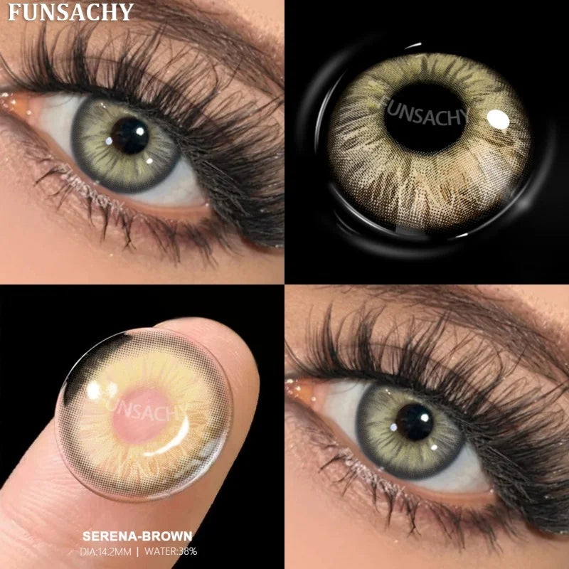 Fashion Color Contact Lenses for Eyes 1 Pair Korean Soft Natural Lenses Gray Pupils Eye Makeup Contacts Blue Brown Lens