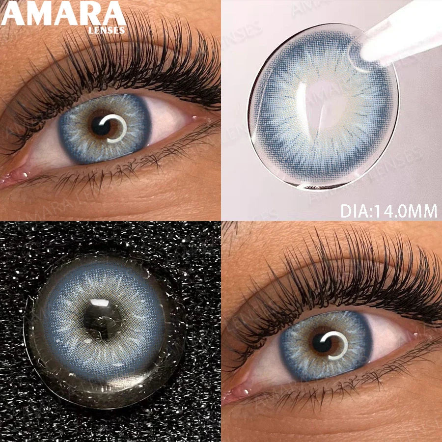 1 Pair soft Lenses Colored Contact Beauty Colored Pupils Green Contact Lenses Natural Look Lenses Women Brown Pupils