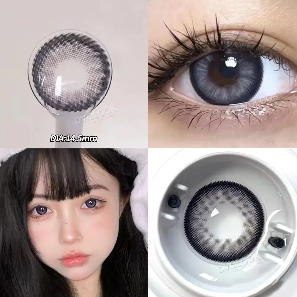 1 Pair Beauty 10 Colors Contact Lenses for Eyes Natural Pupil Color Lens Eyes for Myopia Free Shipping Half A Year Use