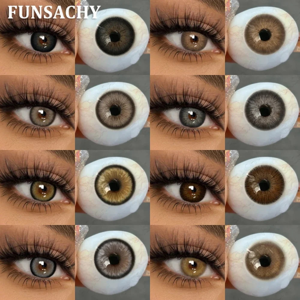 1 Pair Natural Color Contact Lenses for Eyes Brown Lenses Colorcon Korean Lens Yearly Beautiful Grey Eyes Big Black Len