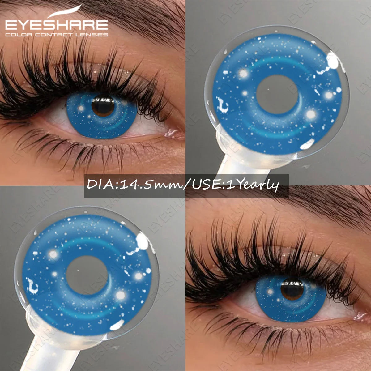 Color Contact Lenses for Halloween Vampire Cosplay Cosmetic Contact Lens Anime Lenses with Red Pupils for Parties Year
