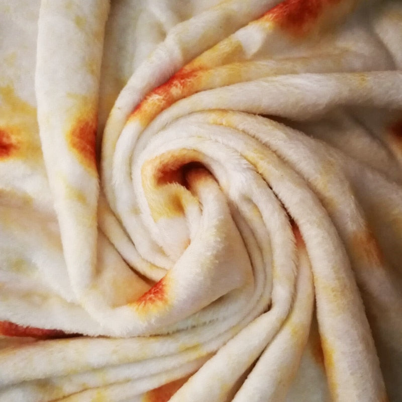 warm flannel corn tortilla pizza blanket  pita lavash fleece sofa plaid plush bedspreads winter throw blanket