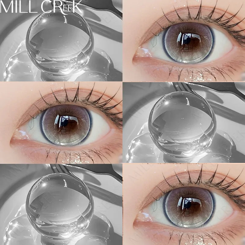 Hot Sale 1 Pair Colored Contact Lenses Natural with Prescription Green Lens Soft Brown Beauty Pupils Makeup Contacts
