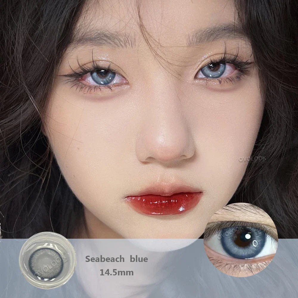 2pcs Cyberpunk Blue Contact Lenses for Eyes Fashion Color Pupils Beauty Eye Color lenses Natural Gray Lens Myopia Lenses