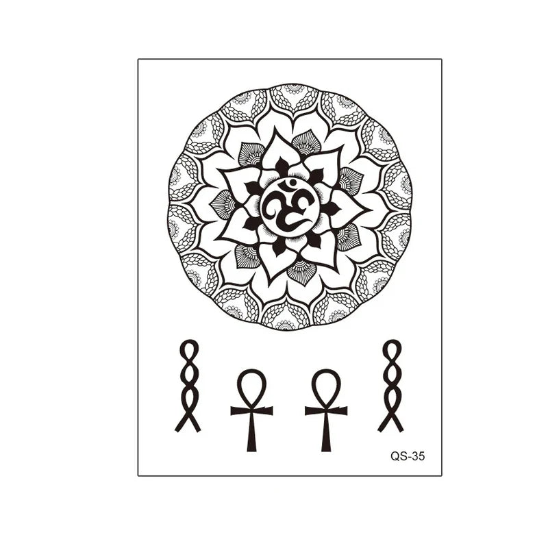 1pcs Hand Flower Rose Fake Tattoo Stickers Waterproof Temporary Tatto Body Art for Girl Women Men