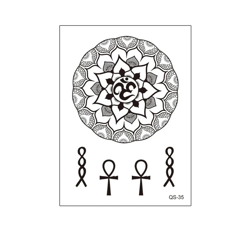 1pcs Hand Flower Rose Fake Tattoo Stickers Waterproof Temporary Tatto Body Art for Girl Women Men