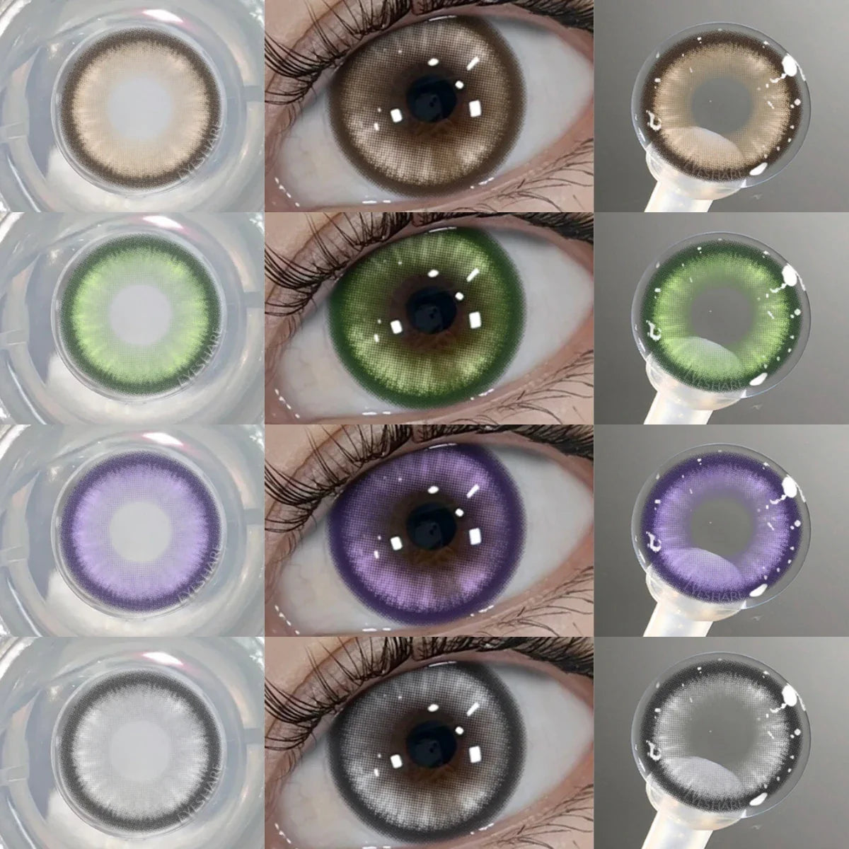 Contact Lenses 1 Pair Purple Lenses Cosplay Green Colored Lenses Anime Blue Lens Halloween Colorful Makeup Eye Cosmetic
