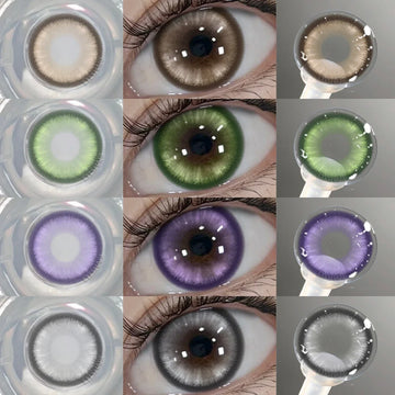 Contact Lenses 1 Pair Purple Lenses Cosplay Green Colored Lenses Anime Blue Lens Halloween Colorful Makeup Eye Cosmetic