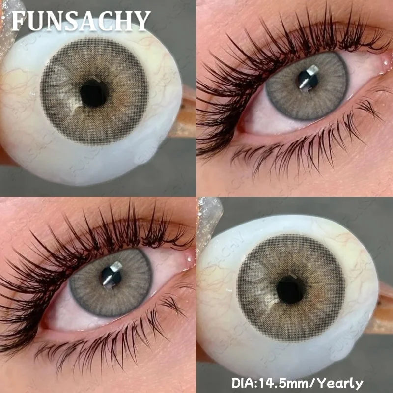 1 Pair Brown Color Contact Lenses for Eyes Big Eyes Natural Lenses Beautiful Pupils Cosmetics Gray Lens Color Women