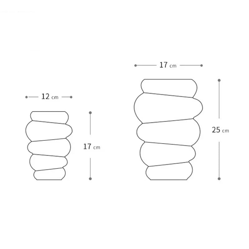 Ceramic Vase Matte Irregular Tabletop Flower Arrangement Device Hydroponic Vases Home Decoration