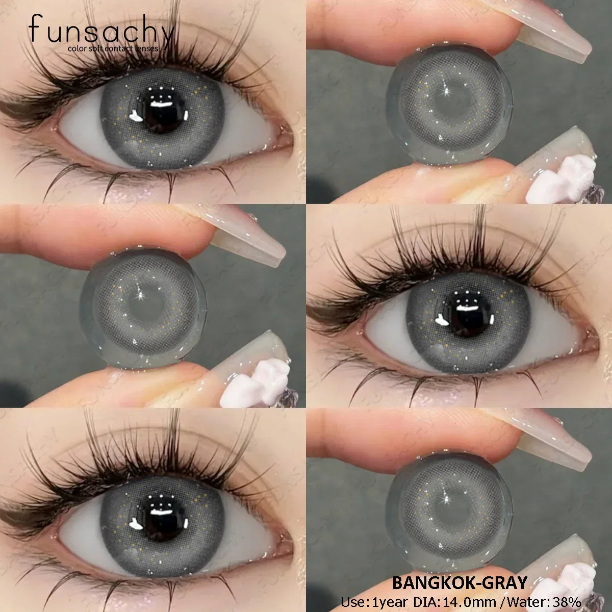 0~-8.00 Degree 1 Pair Myopia Colorcon Korean Lenses Color Prescription Contact Lenses Brown Natural Eye Contacts Lens