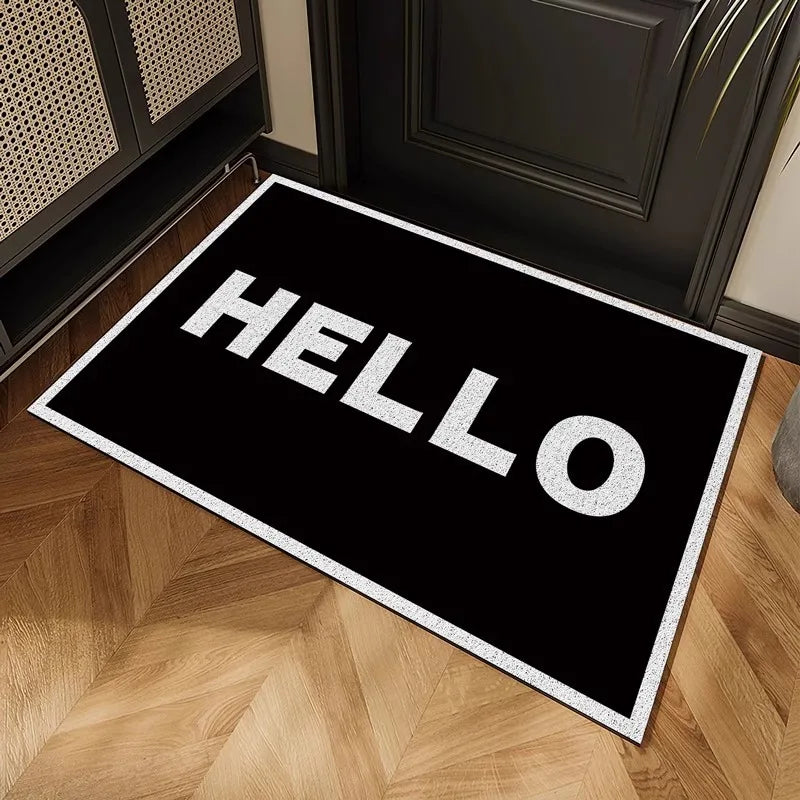 Multi-Style Welcome Door Mat Non-slip Dirt Trapper Absorbent Pad for Home Entryway Front Door & Living Room Decor