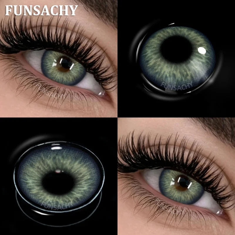 New Contact Lenses Natural Brown Eye Makeup Contacts Grey Color Lens Korean Softlens Yearly Cosmetics for Women