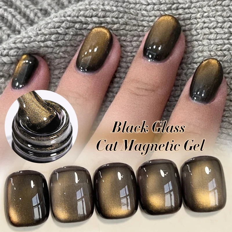 Pink Light Flow Cat Magnetic Gel Nail Polish 10ml Holographics Shining Line Magnetic Long Lasting DIY Salon Varinsh
