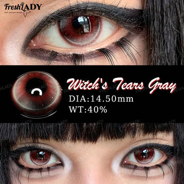 1 Pair Cosplay Color Contact Lenses Crazy Red Anime Contact Lenses For Halloween Role Play Party Cosmetic Holidays