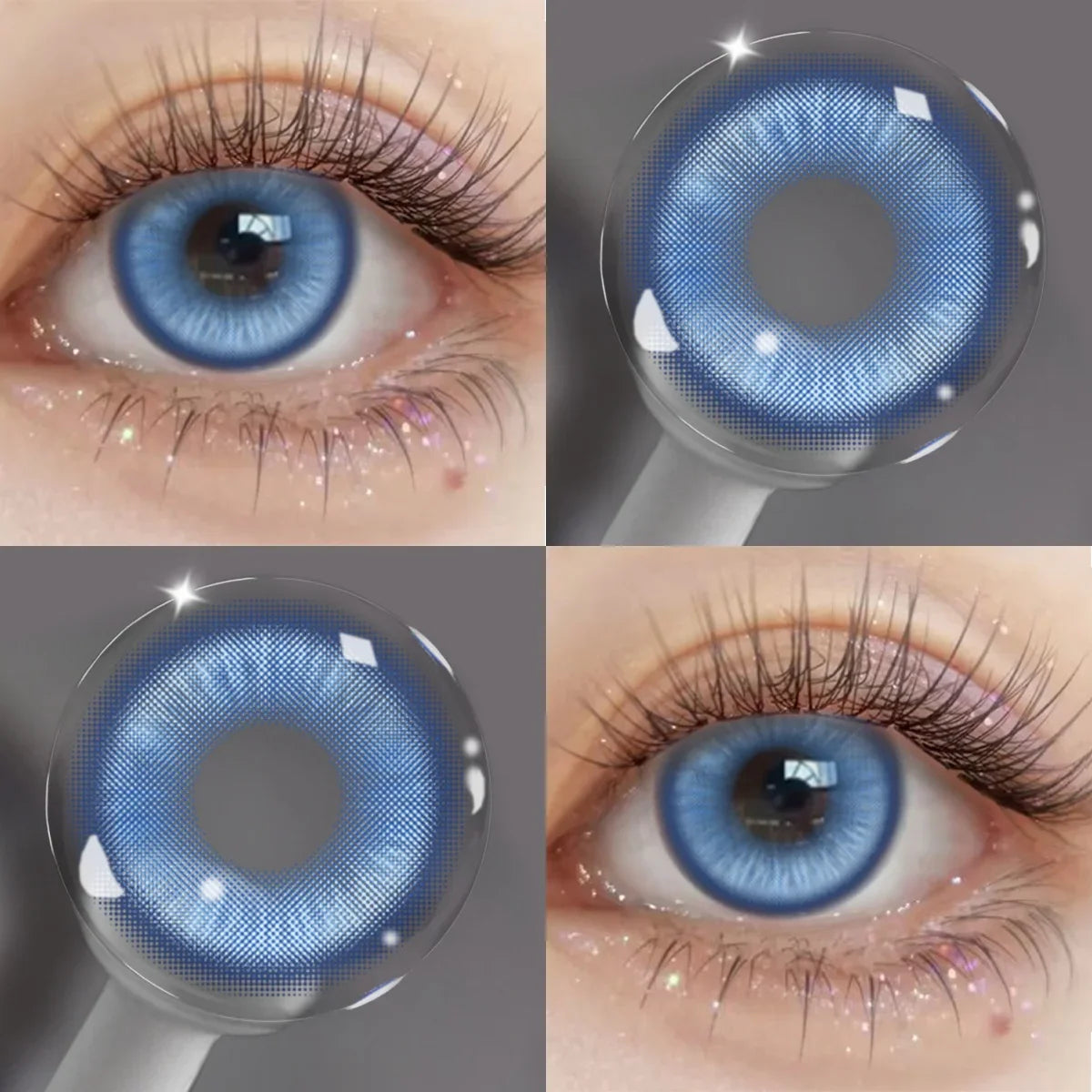 Anime Cosplay Colored Contact Lenses, Yearly Disposable Soft Lens, Fashion Beauty Cosmetic Lenses for Students & Daily