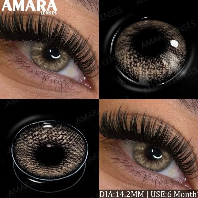 Fashion Colored Contact Lenses Natural Brown Eye Lens Gray Contact Eye Lenses Blue Lenses Contacts for Dark Eyes