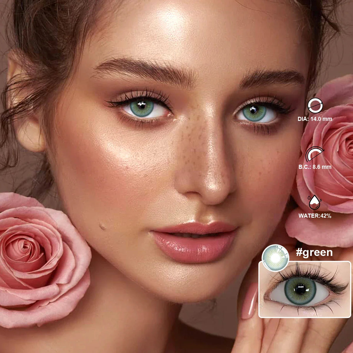 New Color Contact Lens Natural Pupils Green Lens Makeup Colored Pupils Gray Contact LensesCosmetics Natural Pupils