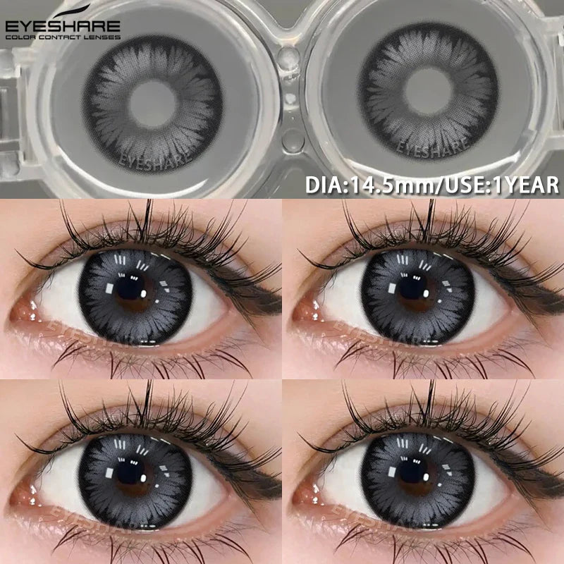 1 Pair Colored Contact Lenses Pink Contact Lenses Purple Fashion Makeup Contact Lenses Eye Cosplay Lenses Yearly Use