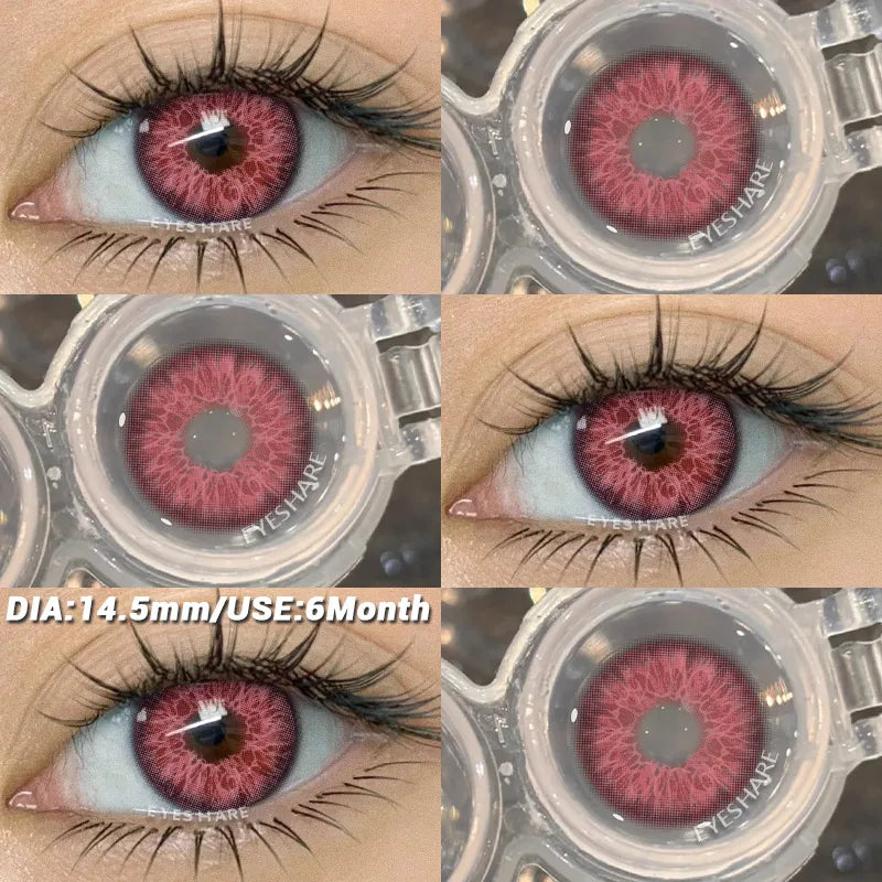 1pair Natural Colored Contacts Lens Blue Lenses Green Contacts Soft Beauty Makeup Pupils Brown Contact Lenses for Eyes
