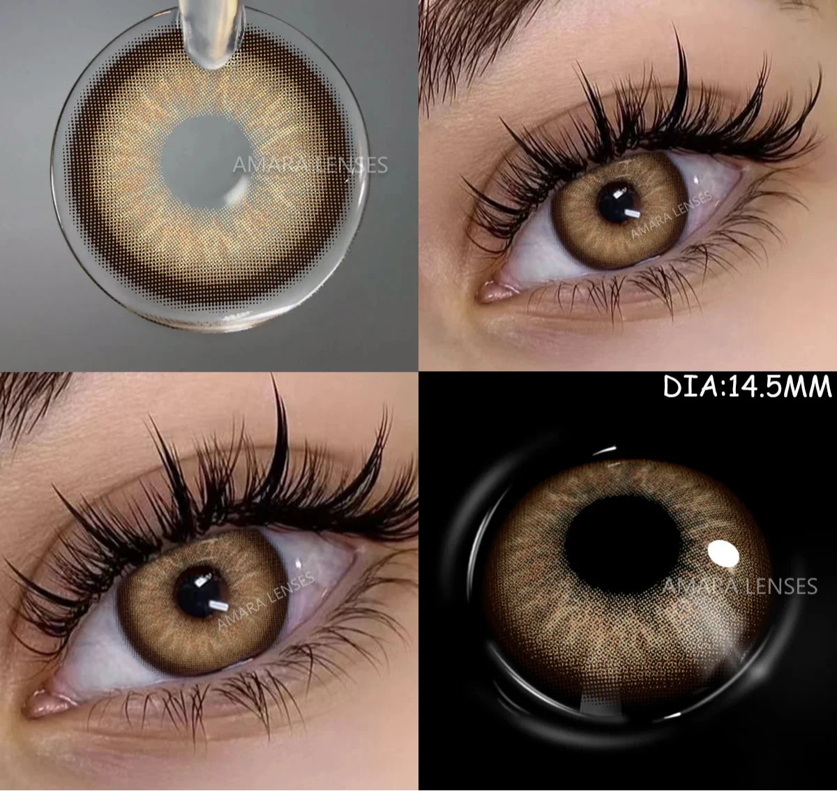 Color Contact Lenses For Eyes 1pair Yearly Natural Eye Color Lens Cosmetic Soft Eye Lenses Beauty Pupils with Lens Case