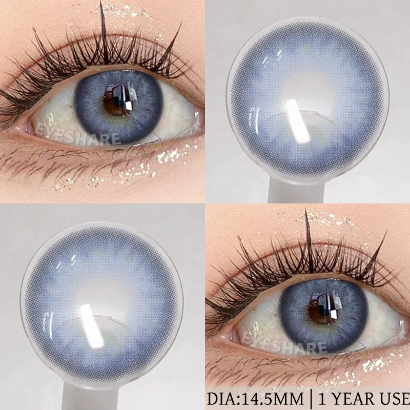 NEW 1Pair Natural Colored Contact Lenses For Eyes Beauty pupillents Grey Pupils Brown Contacts New Cosmetic Eyes Makeup