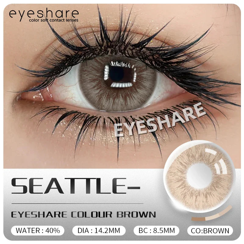 2Pcs Colored Contact Lenses for Eyes Natural Blue Eyes Lenses Gray Pupils High Quality Green Contacts Yearly Disposable