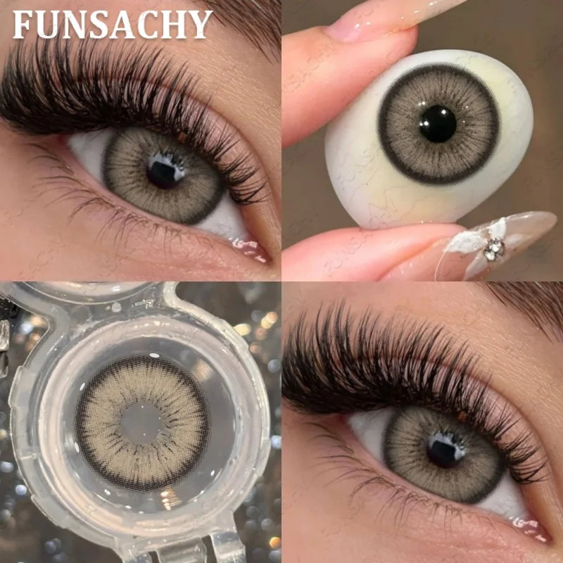 1 Pair Elesis Series Contact Lenses for Eyes Brown/Gray Colored Lenses Blue Natural Eye Contacts Annual Fast Shipping
