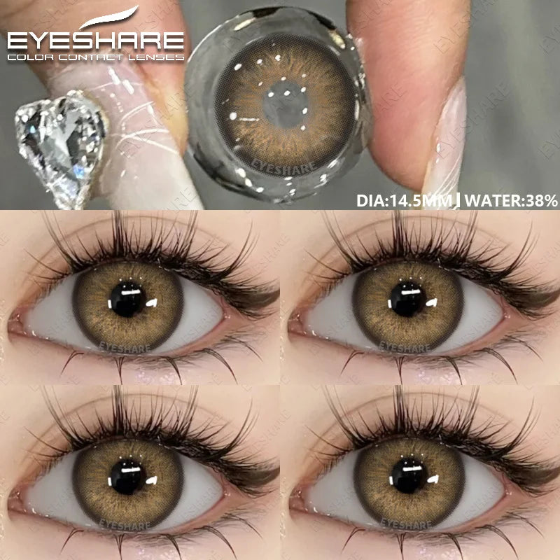 Colored Pupils for Eyes Gray Natural Look Eye Contacts 1Pair Brown Fashion Lenses Beauty Green Lens Blue Eye Contacts