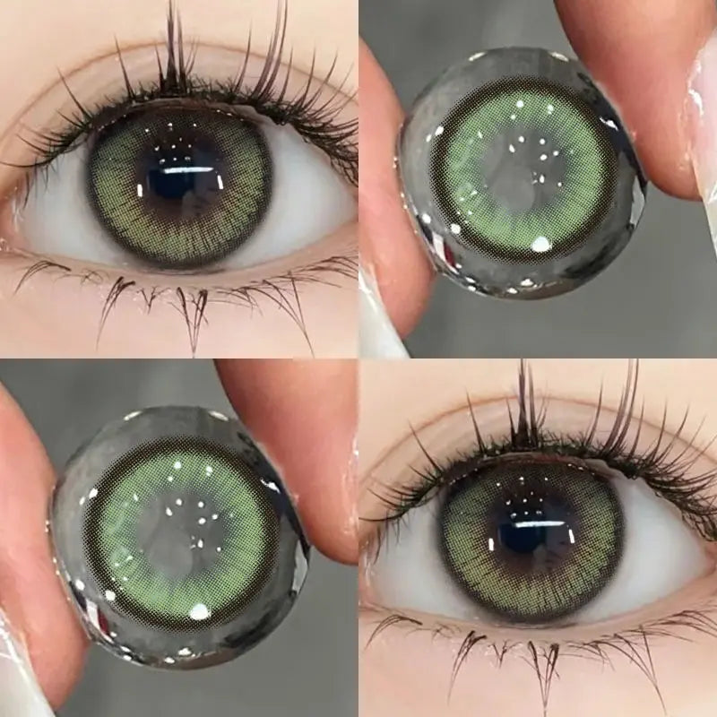 Brown Contact Lenses with Prescription 2pcs Colorful Korean Fashion Lenses Yearly Makeup Contact Lens Beauty Pupils