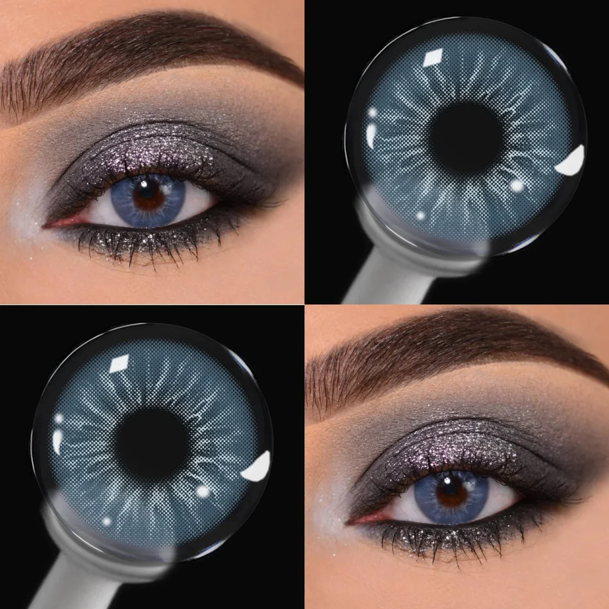 14.2mm 6 Months Disposable Soft Colored Eye Contact Lenses 2Pcs Natural Daily Look Cosmetic Contacts Lens