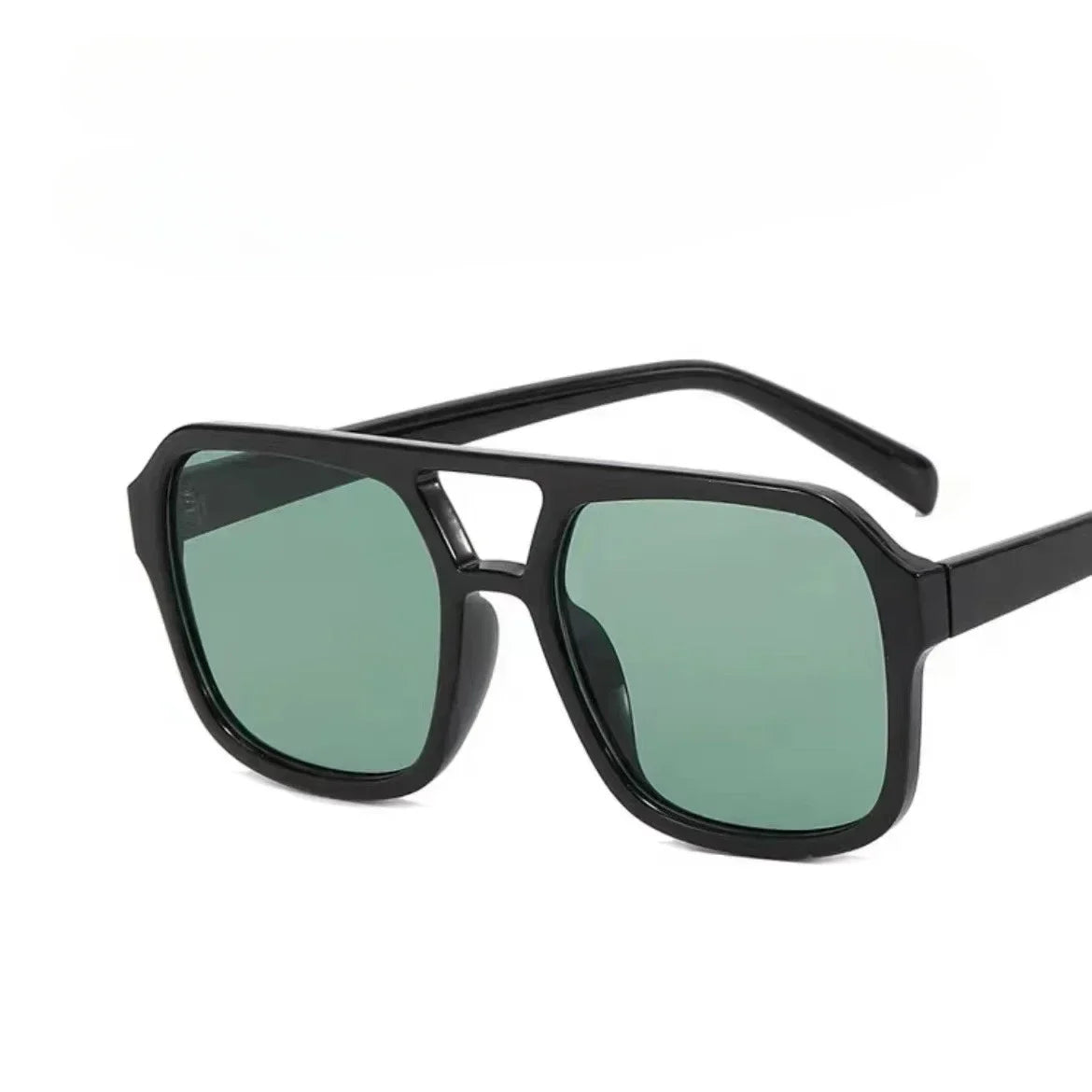 Square Big Frame Sunglasses for Men and Women Lightweight Frame Black Yellow Sun Glasses with UV Protection