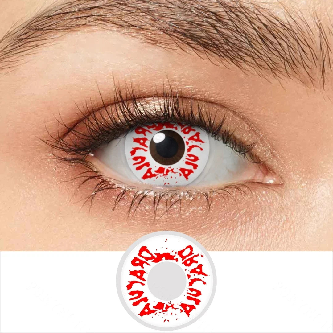 Yearly Use Halloween Contact Lenses For Cosplay Vampire Red Colored Contact Lenses Eye Lenses Blood Makeup Contact Lens
