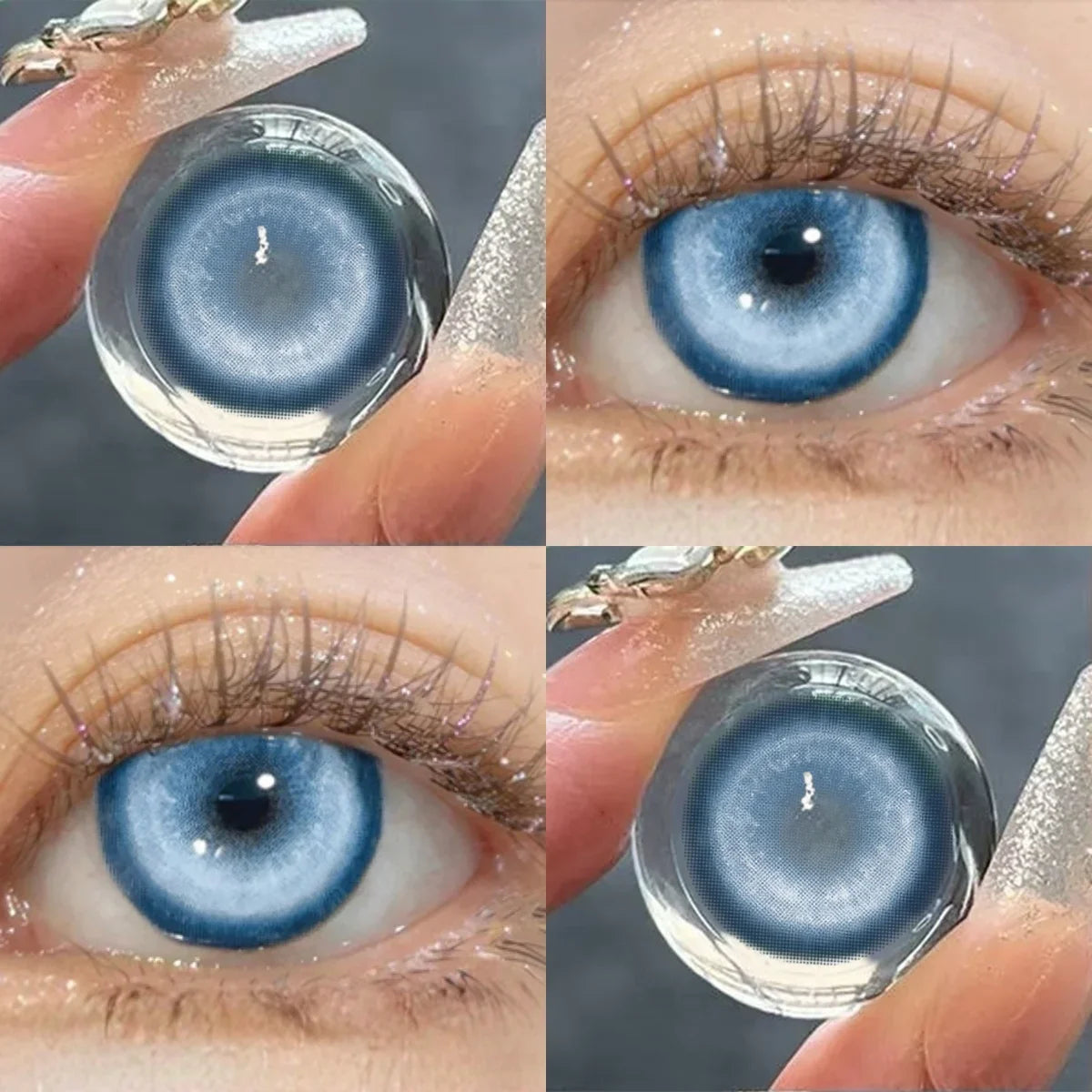 Green Colored Contact Lenses 6 Months Disposal Big Eye Soft Lens Natural Cosmetic For Coser