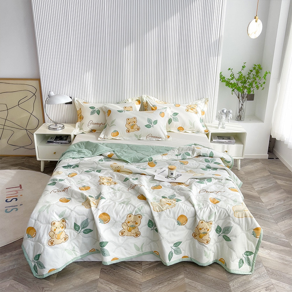 Summer Ice Quilt bedspreads comforter plaid blanket on the bed Quilt cover Duvets for 135 90 for single double bed