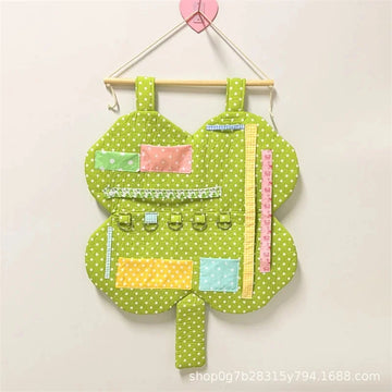 Clover Shaped Large Capacity Wall Hanging Storage Bag Cute Fabric Organizer For Doll Keychain Dorm Bedroom Wall Decoration