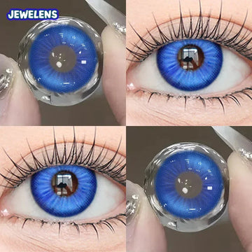 1pair Blue Green Red Color Contact Lenses 6months Halloween Crazy Circle Lens 14.5mm