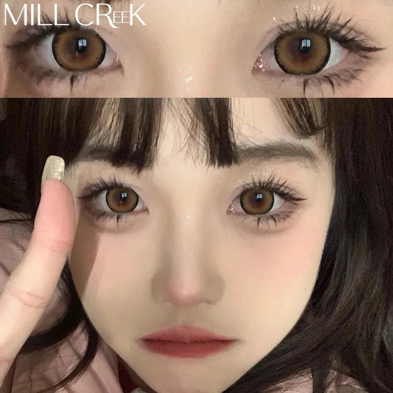 Two Large Black Eye Color Contact Lenses Prescription with Diopter Lenses with Eye Contact Lenses Student Animation Natural