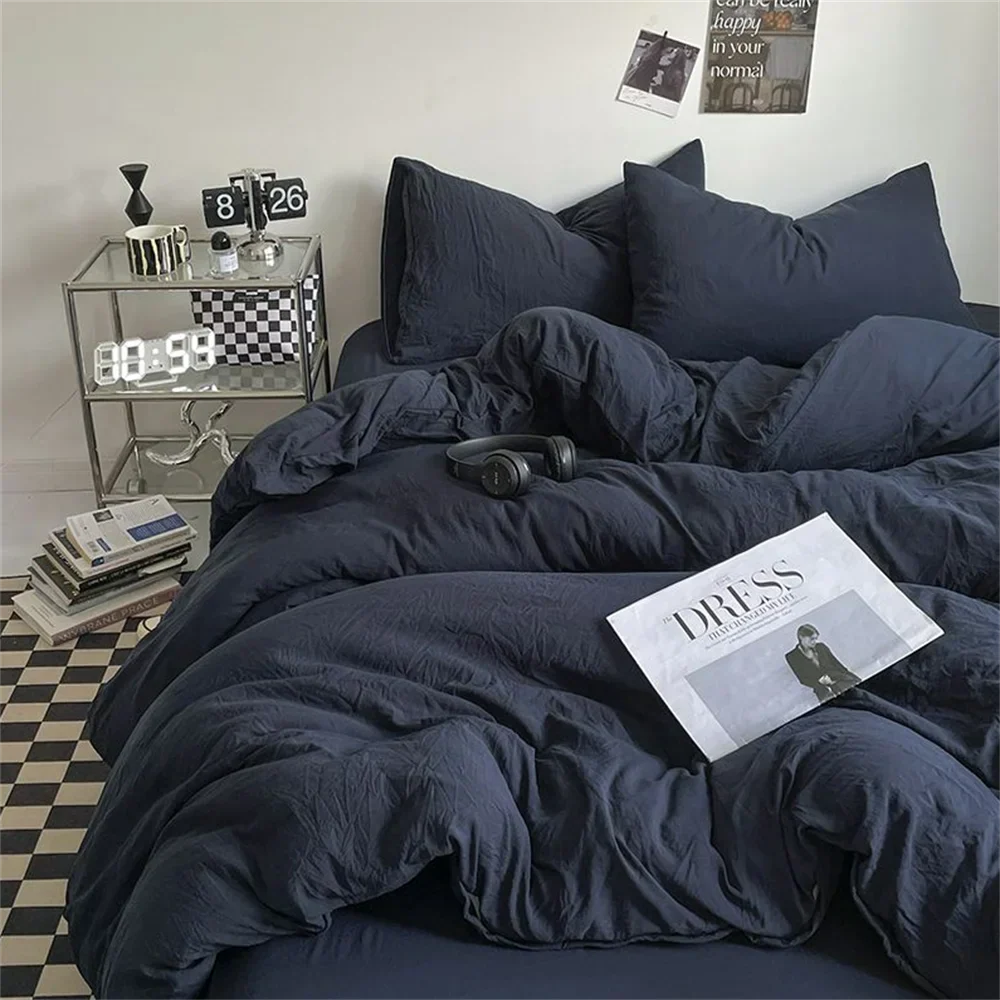 Simple Cotton Four Piece Bedding Set