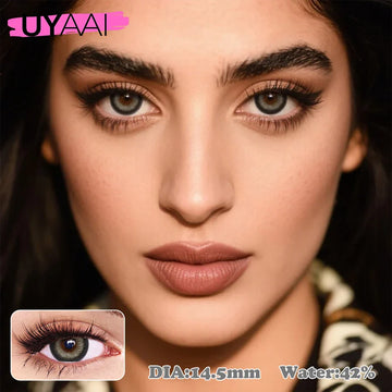 1 Pair New Color Contact Lens Natural Pupils Green Lens Makeup Colored Pupils Gray  Brown Contact Lenses y2k Beauty