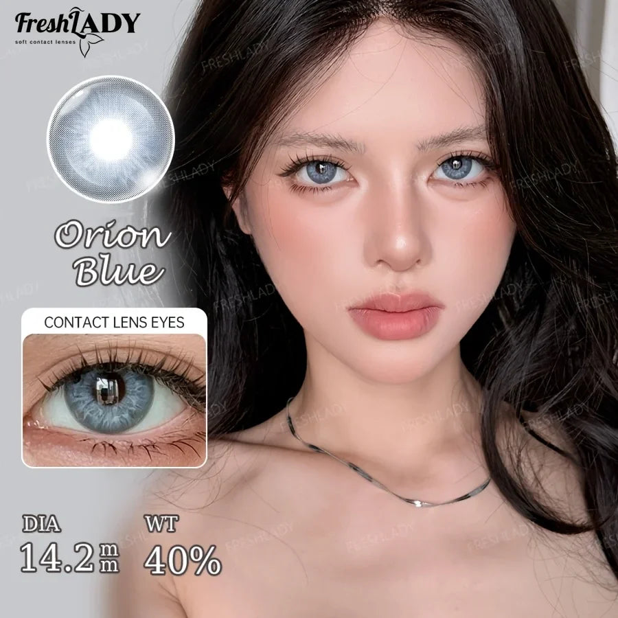 1 Pair Brown Colored Contact Lenses Natural Gray Pupils Eyes Contact lenses Green Soft Contact Lenses 14.20mm