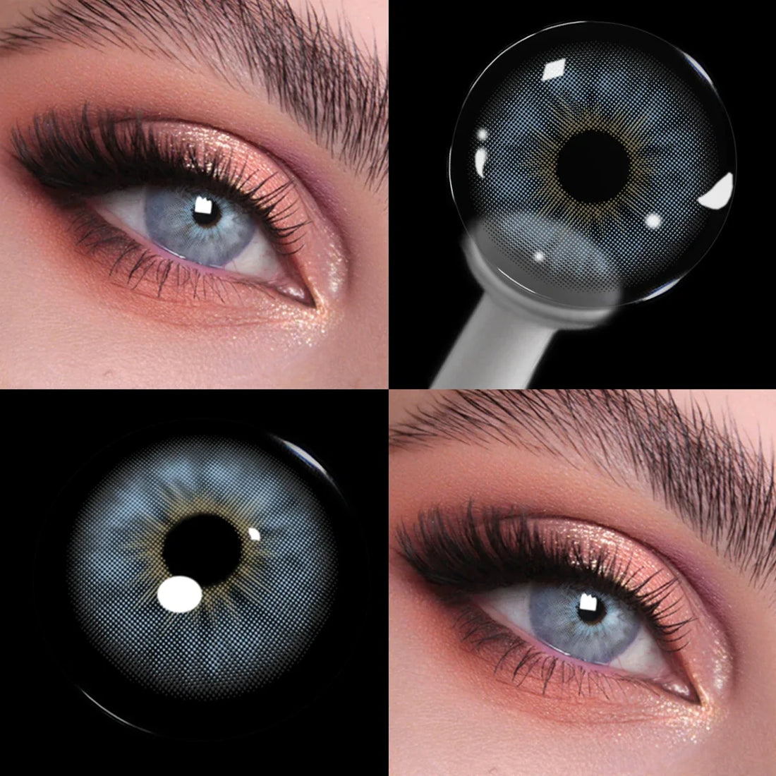 14.2mm Cleopatra Brown Korean Design Colored Contact Lenses Half Yearly Small Pupil Natural Eye Contacts for Daily Makeup